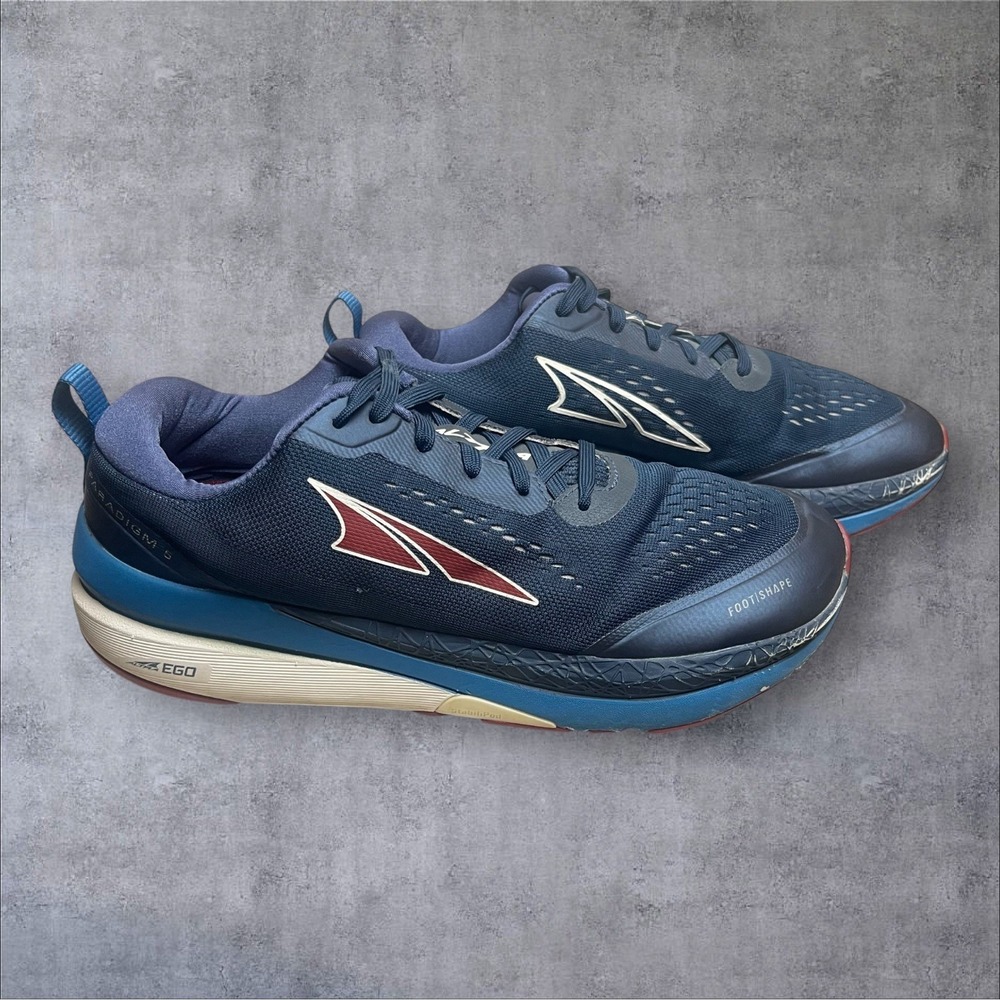 Altra Paradigm‎ 5 Road Running Shoes Sneakers Mens Size 8 Navy Blue/Red Comfort